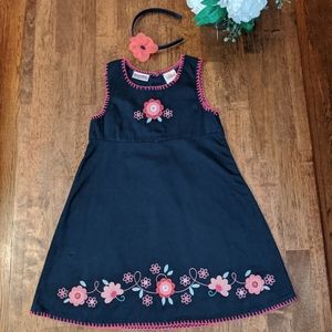 Girl's Blueberi Boulevard Navy floral dress size 6